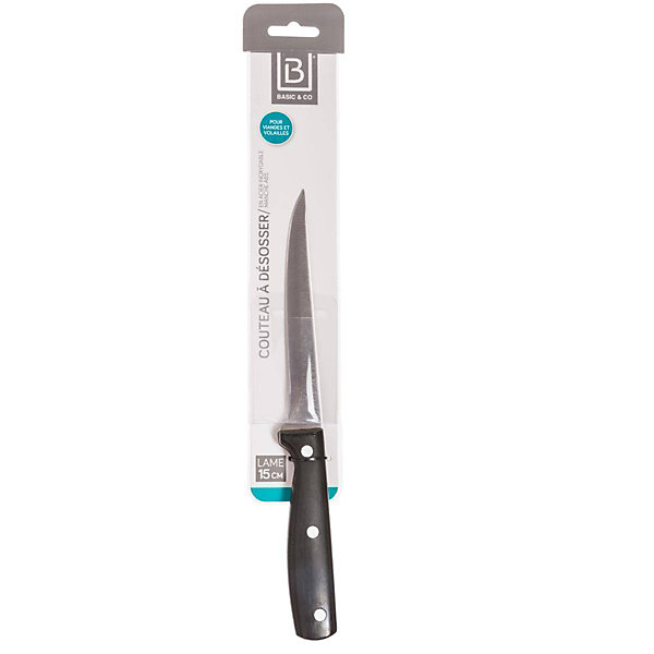 Couteau à désosser inox - lame 15cm Essentiel Black - 5Five