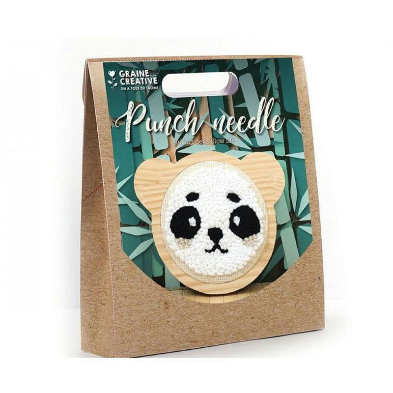DIY - Coffret punch needle petit panda D15cm