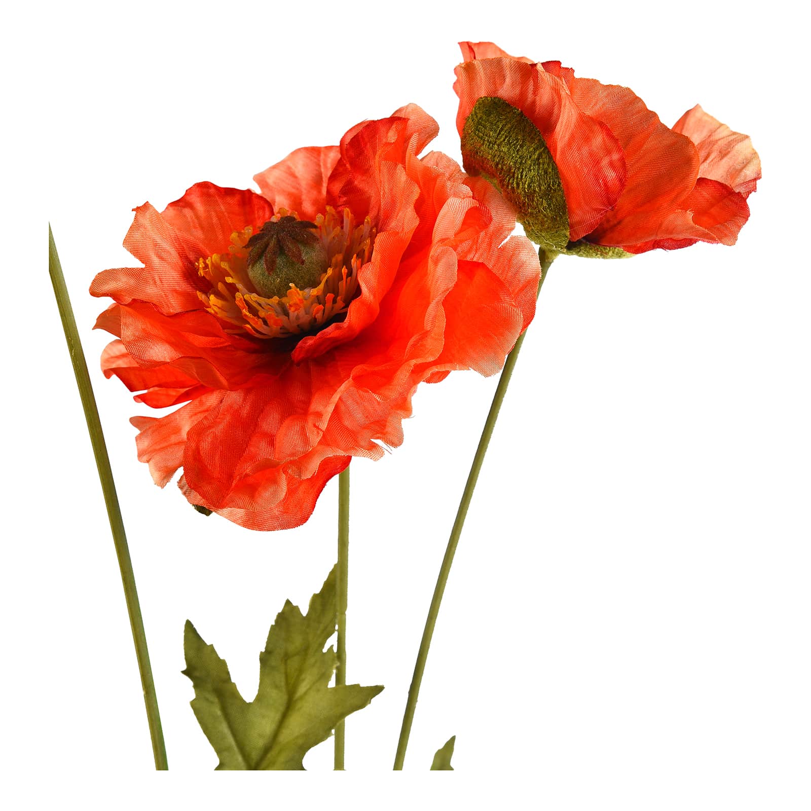 Kunstblume Mohnblume Orange,L 970 mm