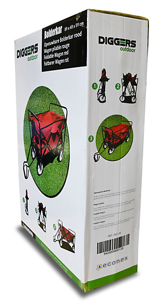 DIG138 - Diggers chariot de plage 89x48x59 cm pliable