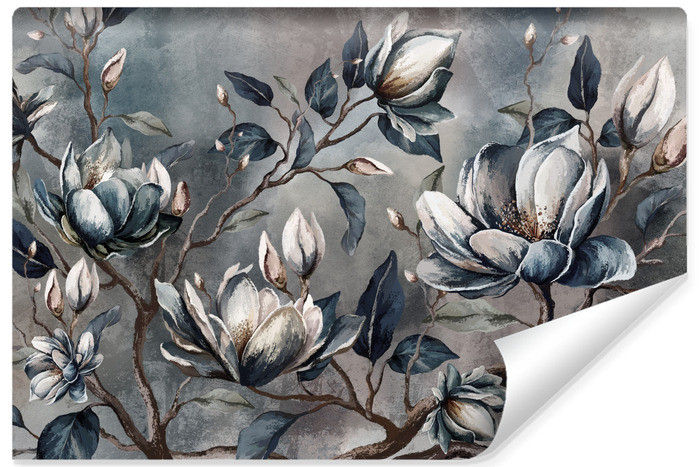 Fototapeta Kwiaty Magnolii Na Betonie 90x60cm