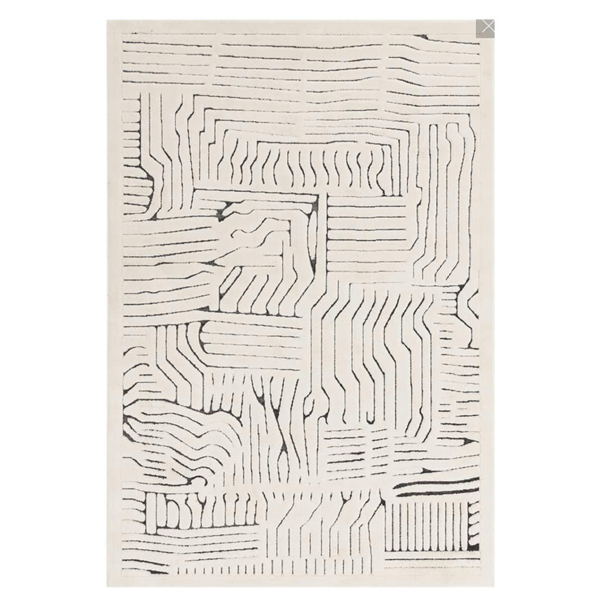 DALE - Tapis de salon en polyester beige 160x230 cm