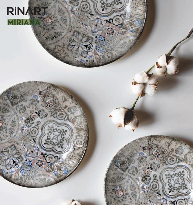 Rinart Diep bord - Miriana - Porselein - 25 cm (1200cc) - set van 6