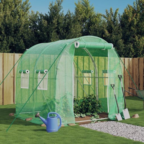 NNEVL Greenhouse with Steel Frame Green 4 m&sup2; 2x2x2 m