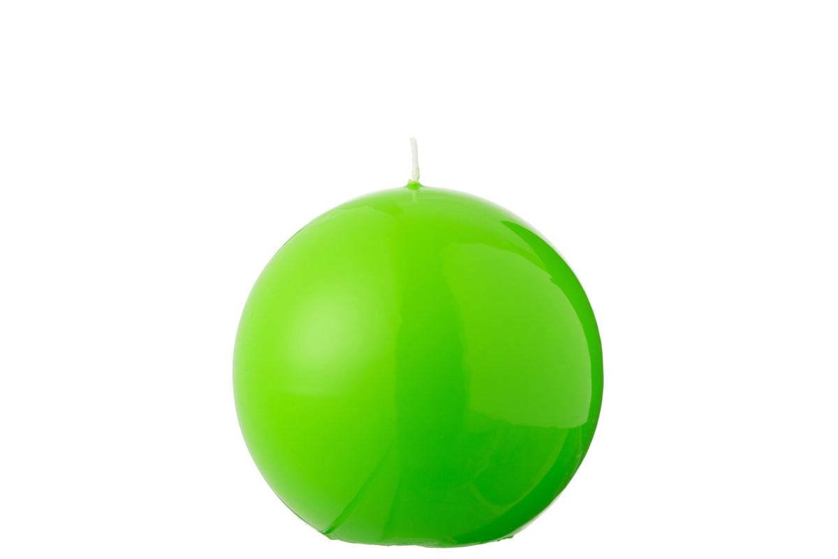 J-Line kaars Bol - fluo groen - 30U