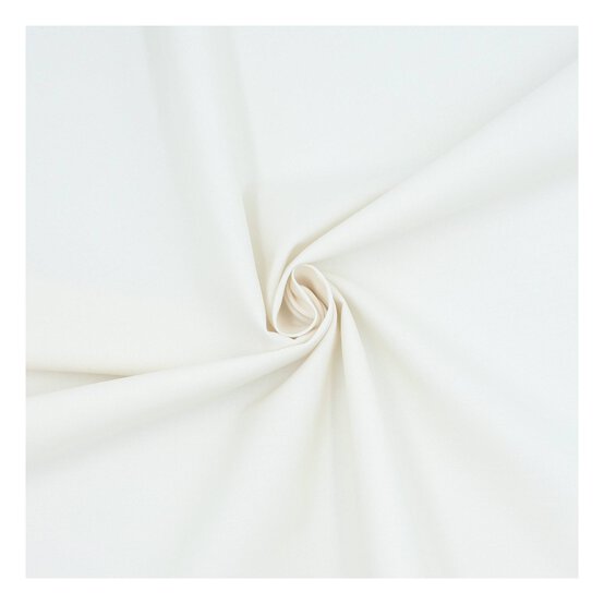 Dove White Solid Colour Cotton Fabric?by the Metre