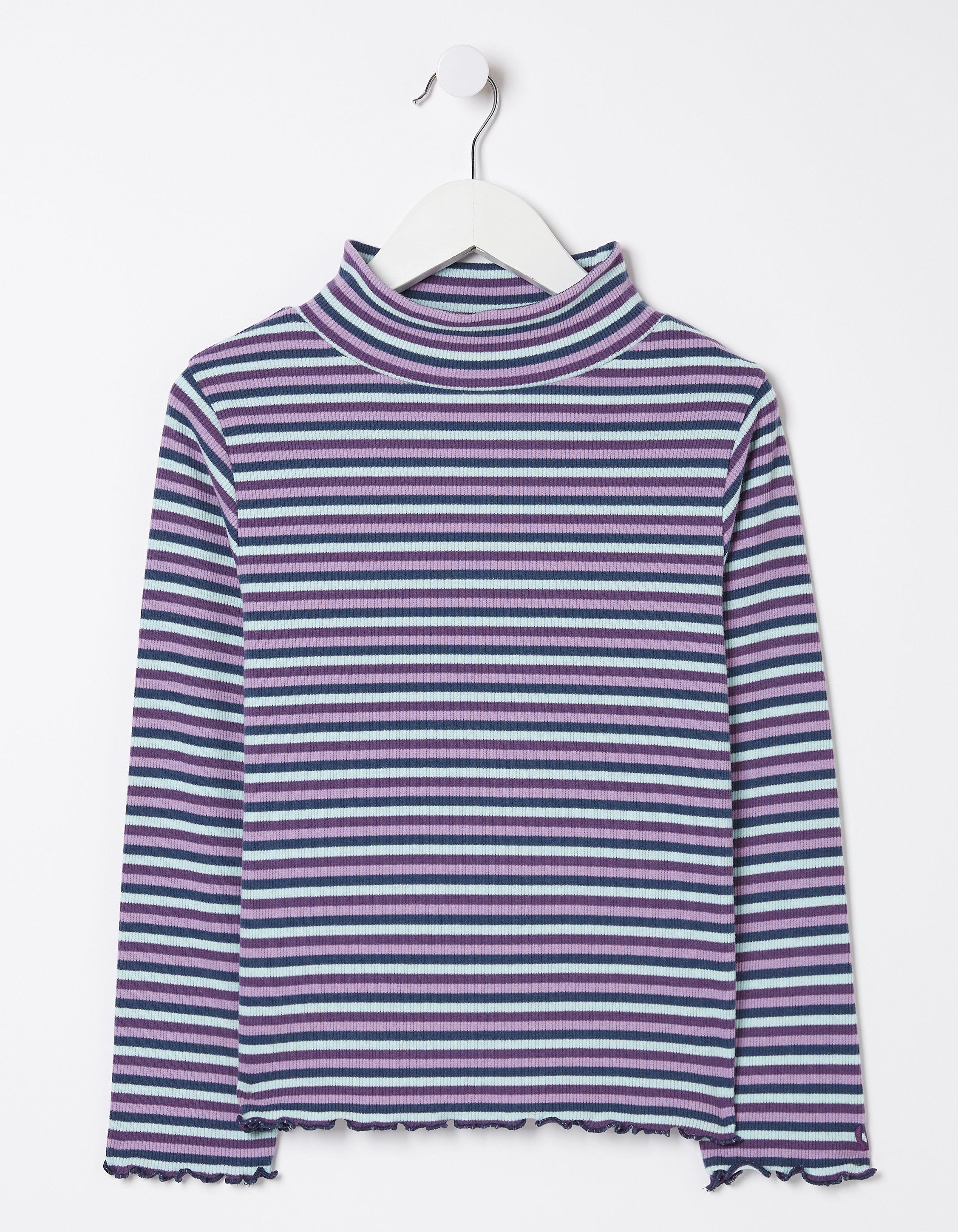 Stripe Rollneck Jersey T-Shirt