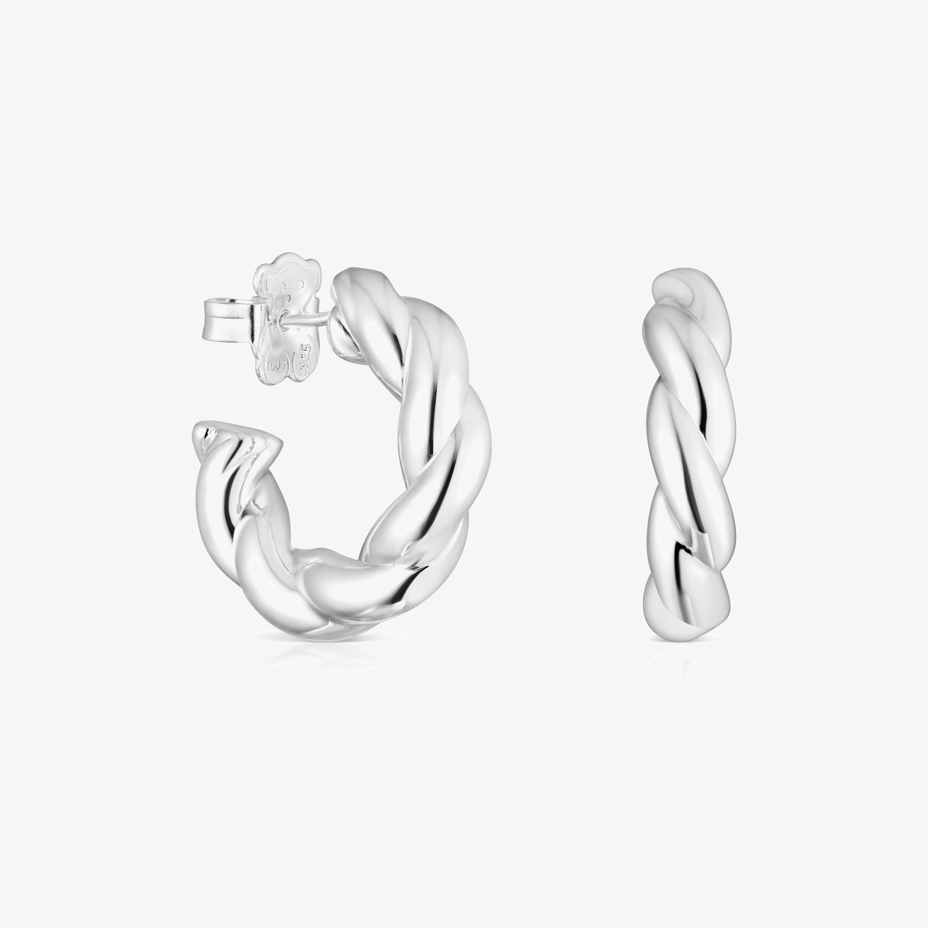 Pendientes de plata Twisted