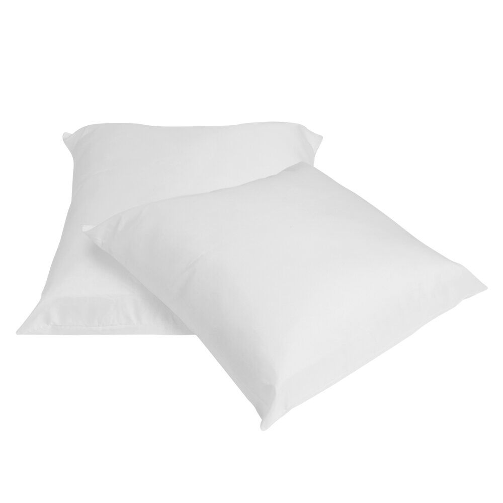 Oreiller carré x2 anti-acariens blanc 65x65xép15cm