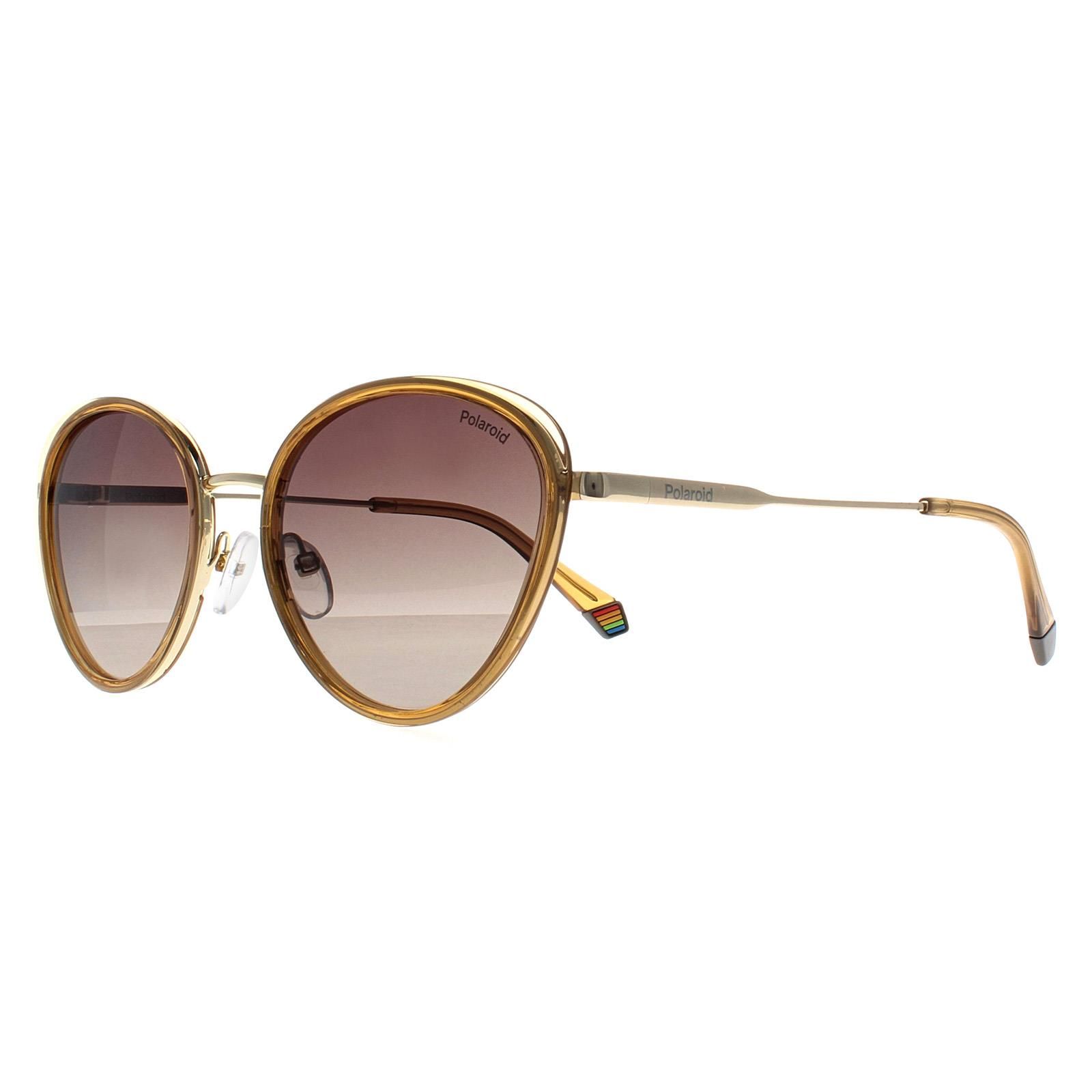 Polaroid Oval Beige Brown Gradient Polarized PLD 6145/S