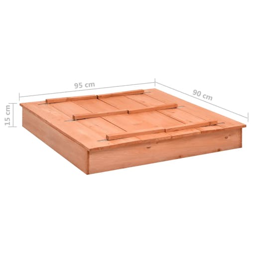 NNEVL Sandbox Firwood 95x90x15 cm