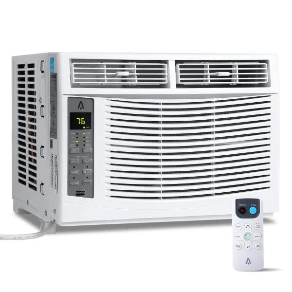 Window Air Conditioner With Reusable Filter  Controls, 6000 BTU 115V~, Suitable for 250 Sq.Ft