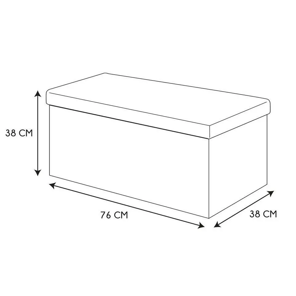 Home Deco Poefje - opbergbox - multicolor - 76 x 38 cm