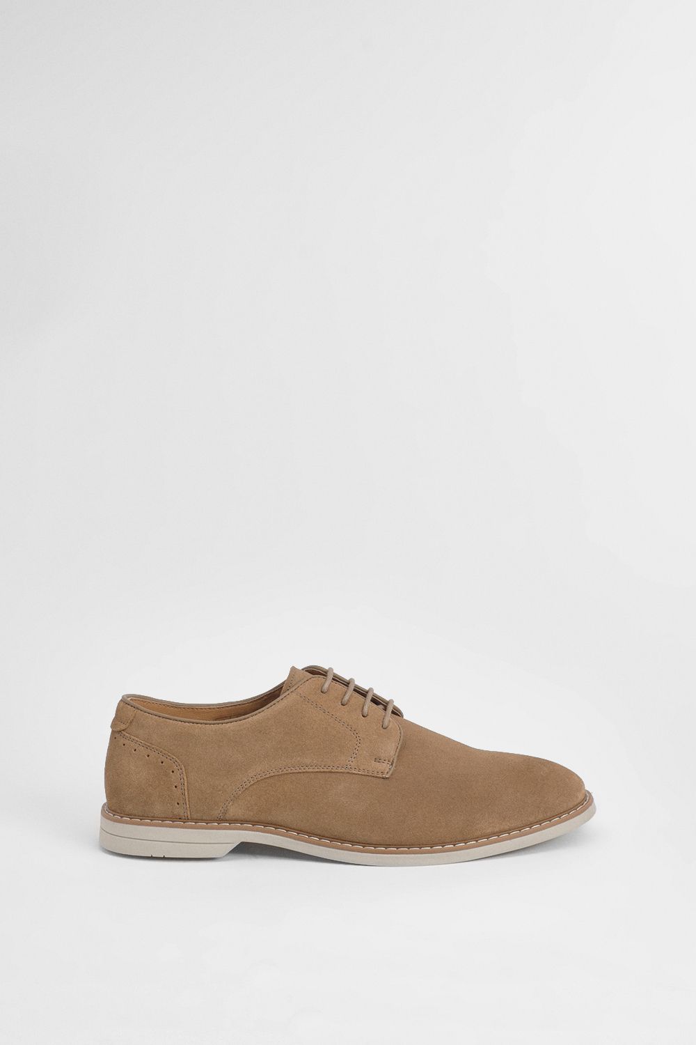 Burton Light Brown Suede Derby Shoes