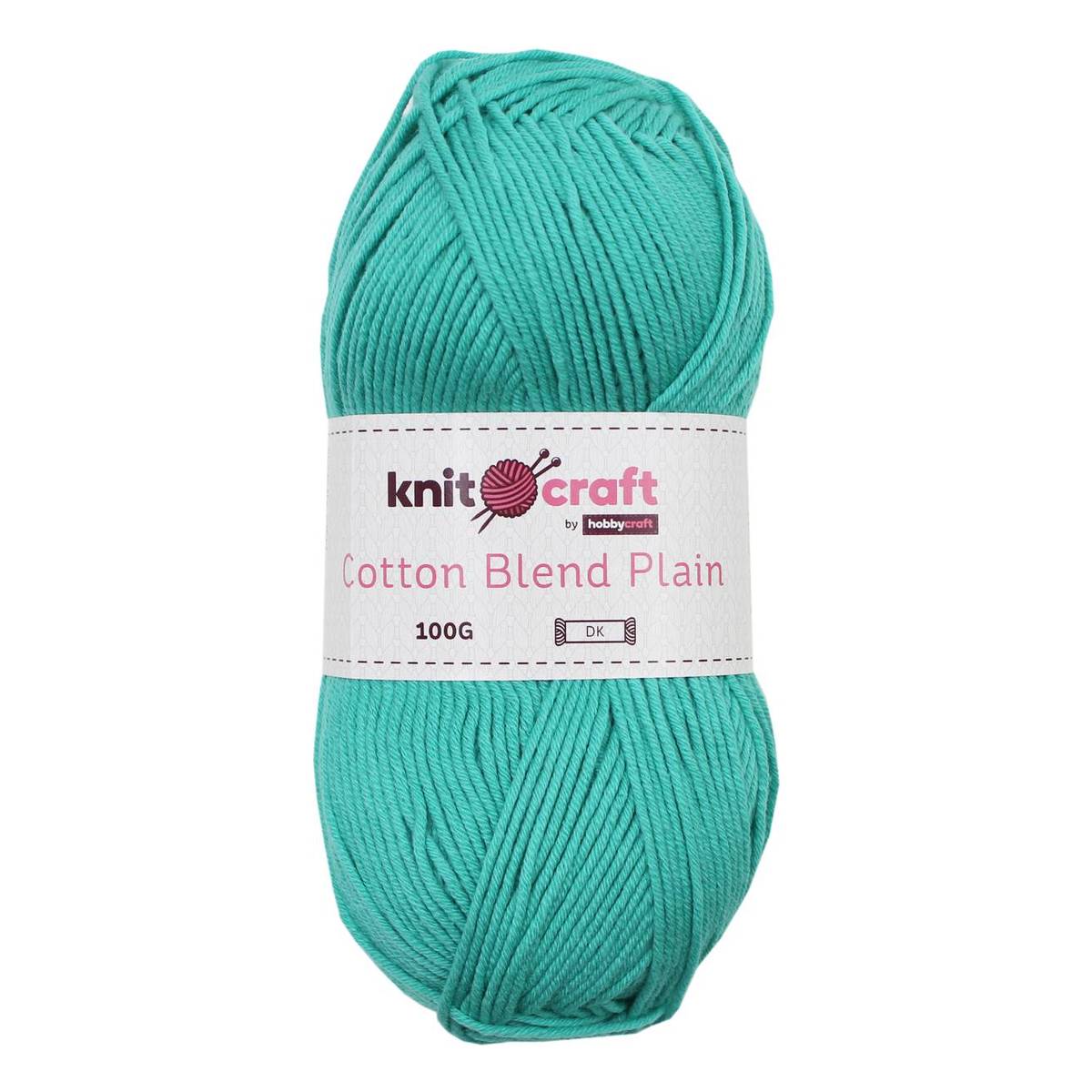 Knitcraft Teal Cotton Blend Plain DK Yarn 100g
