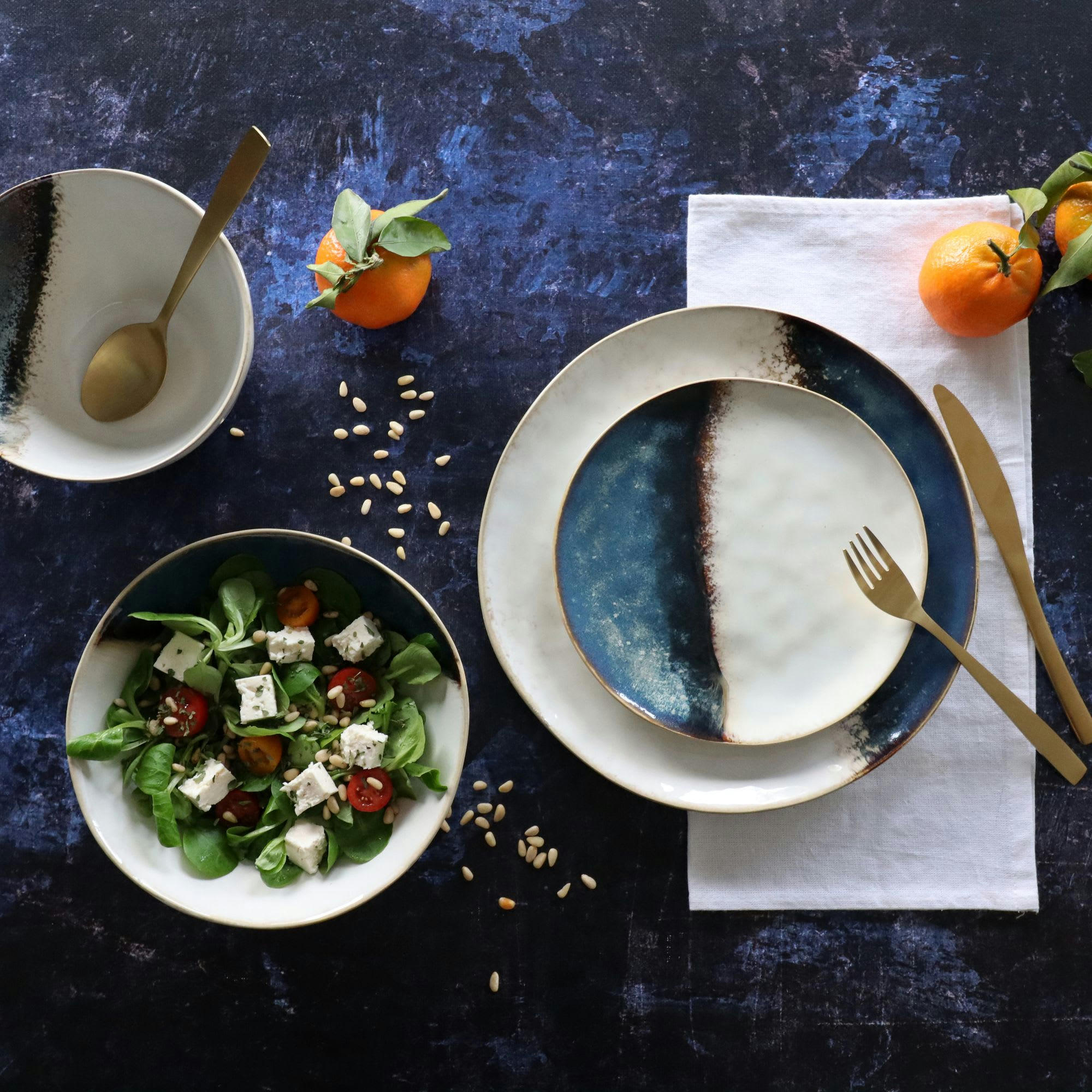 KATANGA - Lot de 6 coupelles en grès blanc 20cm