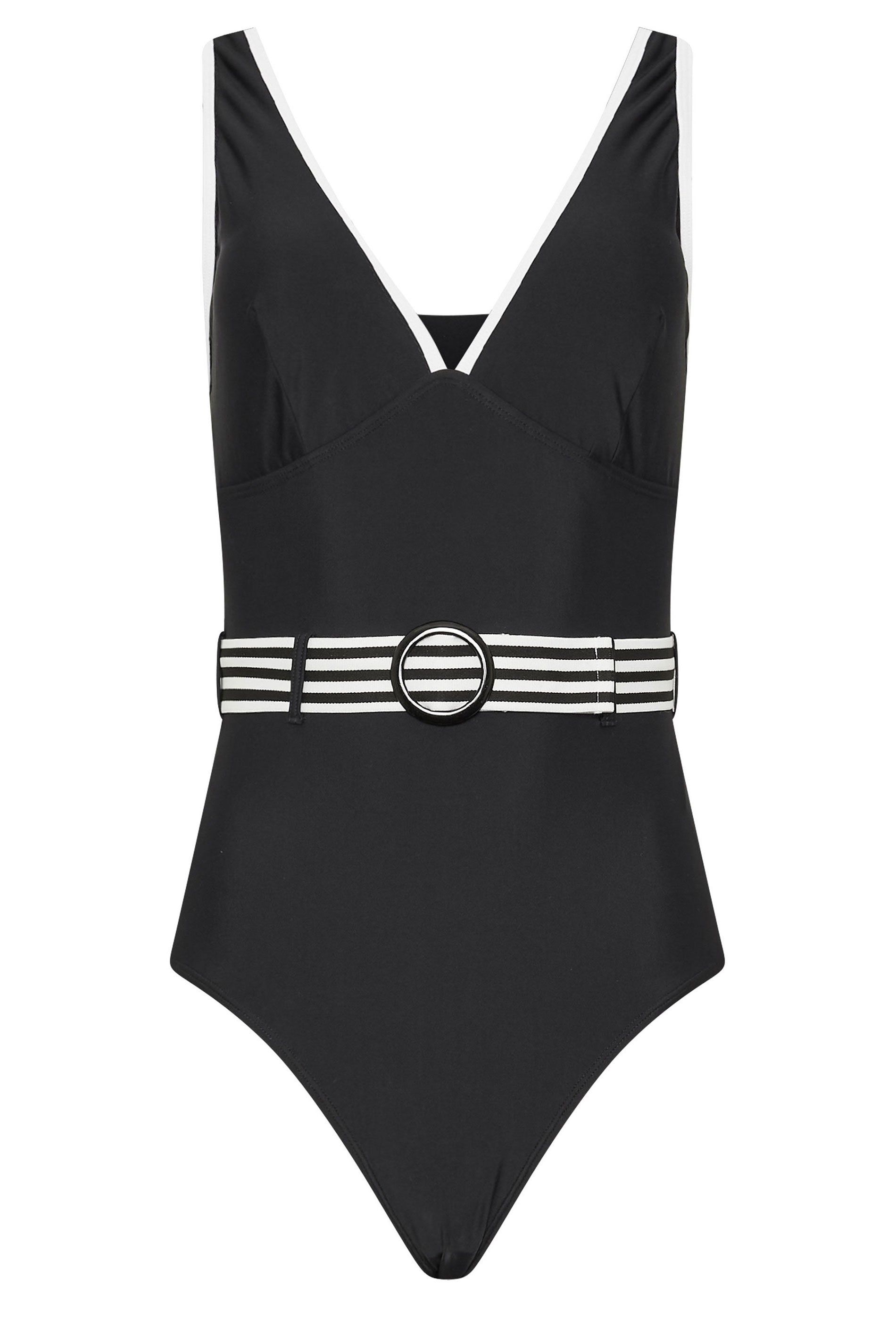Long Tall Sally Tall Monochrome Belted Swimsuit