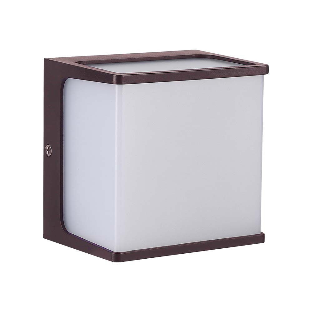 Kinkiet zewnętrzny VT-708 4000K brązowy LED 1x8W 800lm IP65 V-TAC