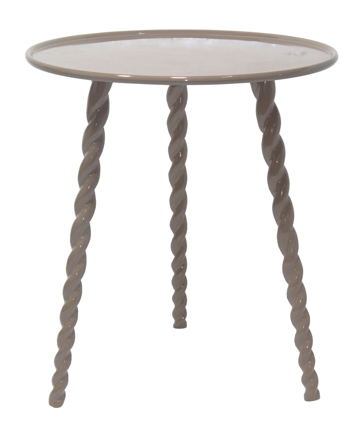 Giga Meubel Bijzettafel Santi - Bruin - Aluminium - 45,5x45,5cm