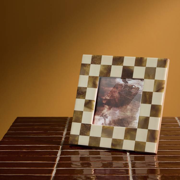 Habitat Checkered Resin Picture Frame - 5x5"