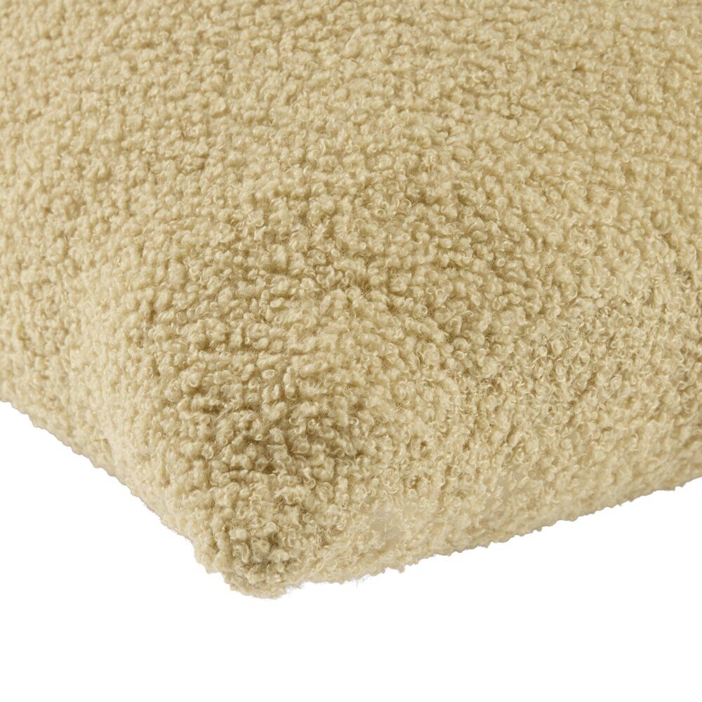 Coussin carré bouclette beige 45x45cm