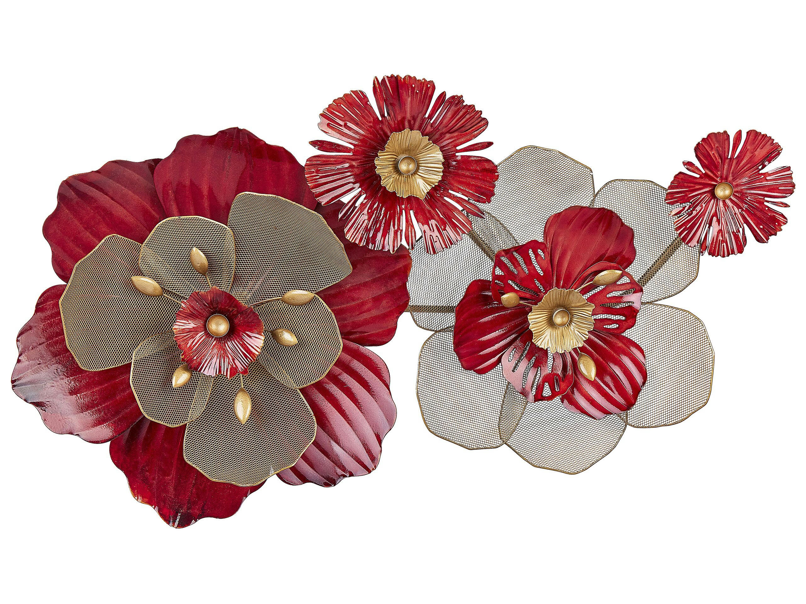 SCANDIUM - Décoration murale fleurs rouges