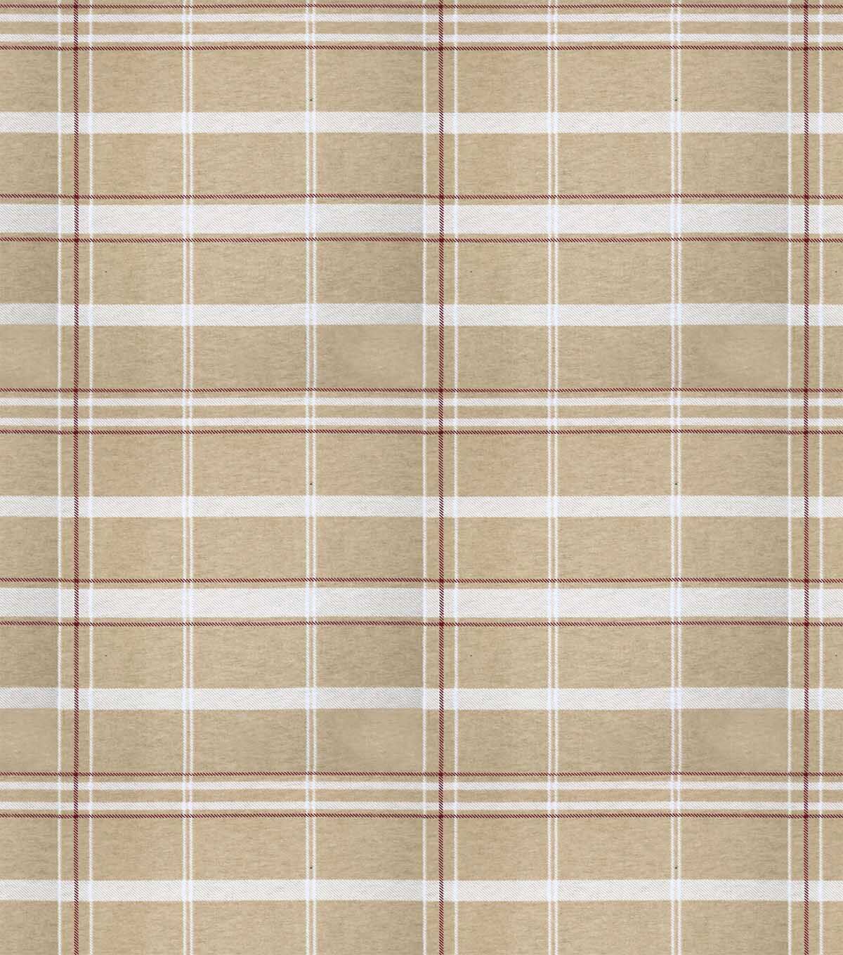 Brown Plaid Super Snuggle Flannel Fabric