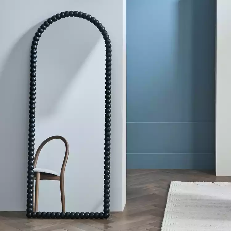Habitat Black Bobble Wooden Arch Full Length Mirror-150x60cm
