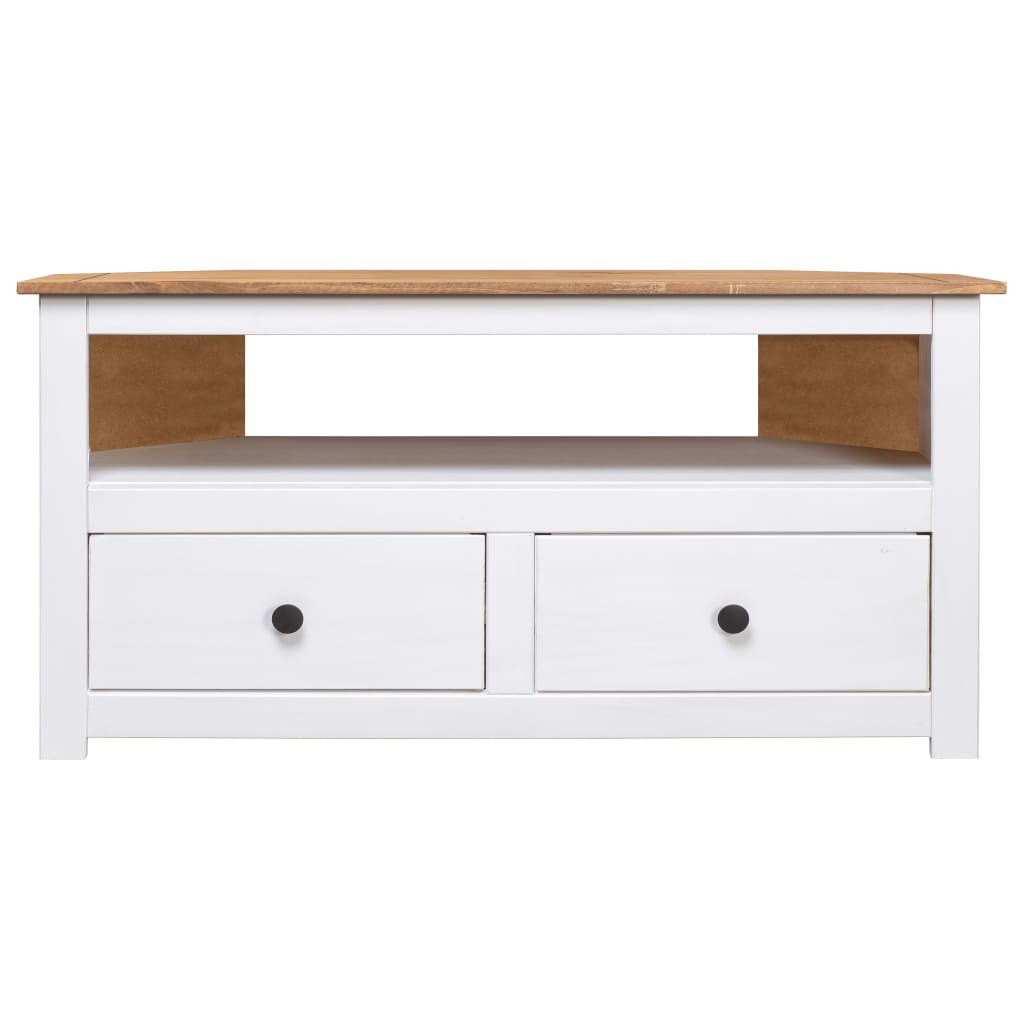 Szafka Pod Telewizor RTV Komoda Drewniana Biała 93x49x49 cm
