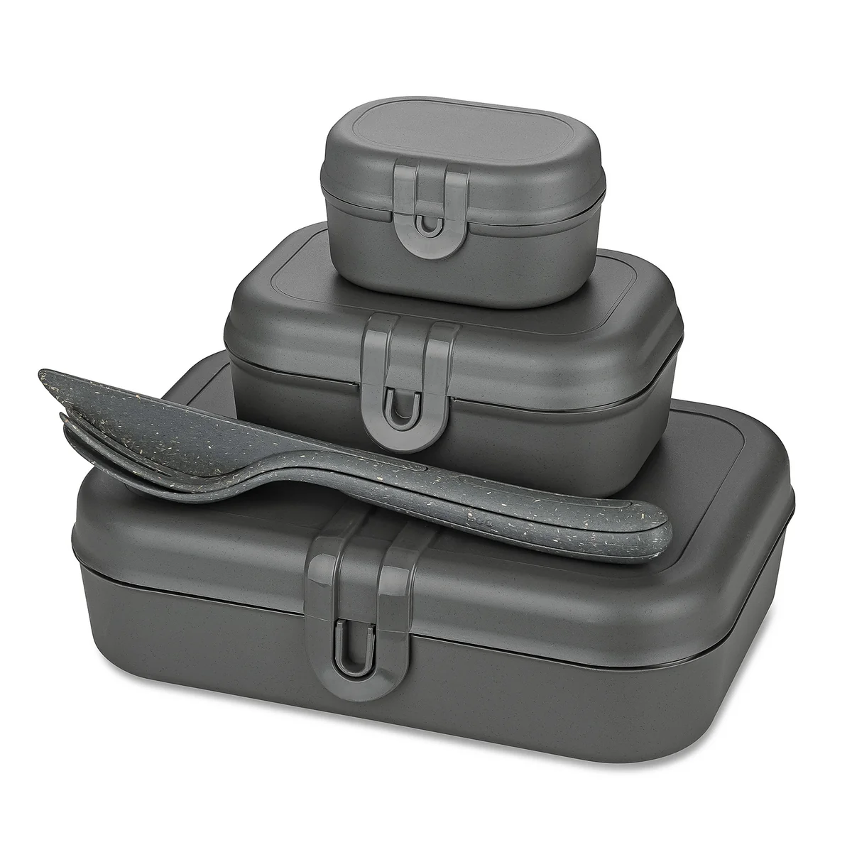 Koziol - Pascal Ready Lunchbox-Set mit Klikk Besteck (Organic)