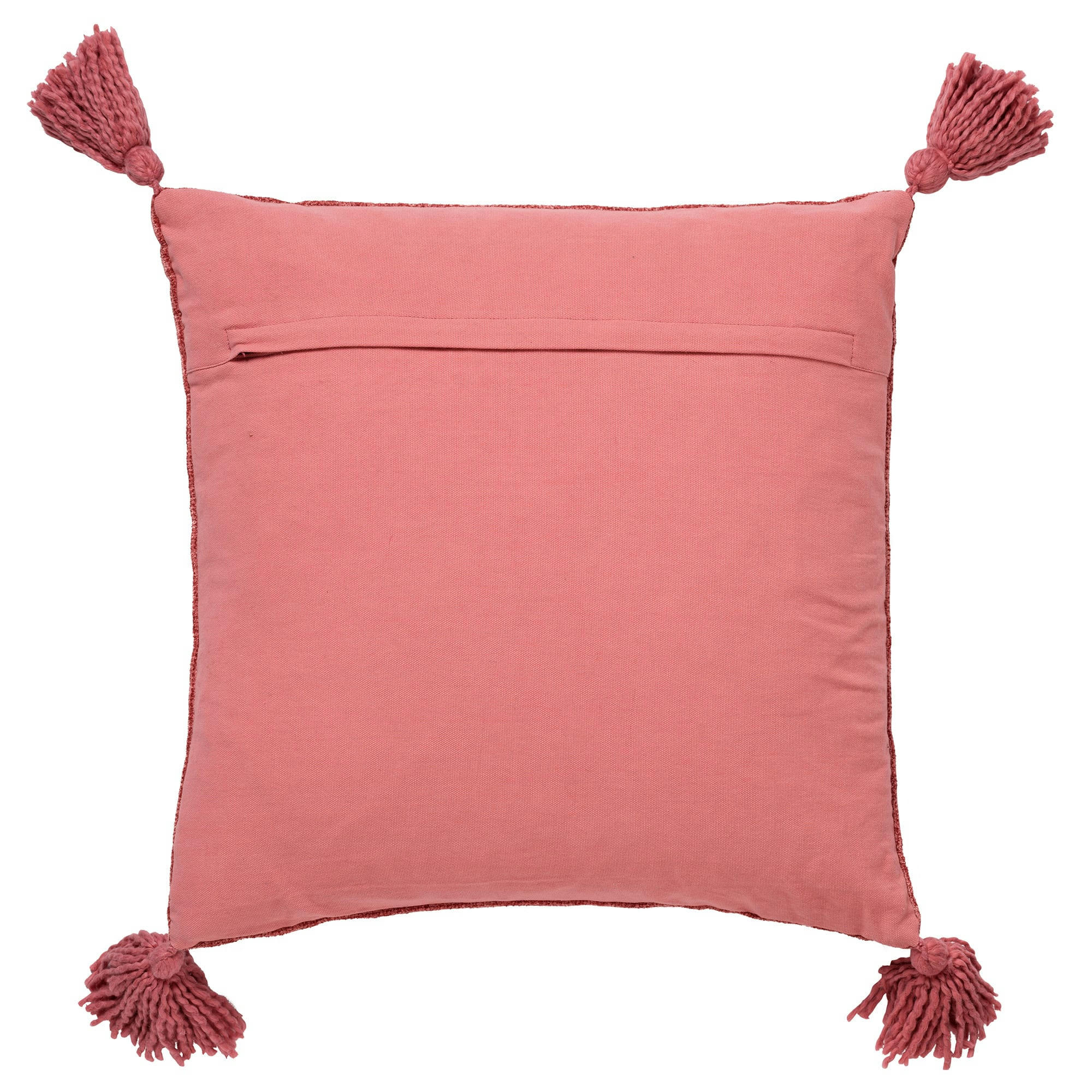 NINO - Coussin - rose en coton 45x45 cm uni