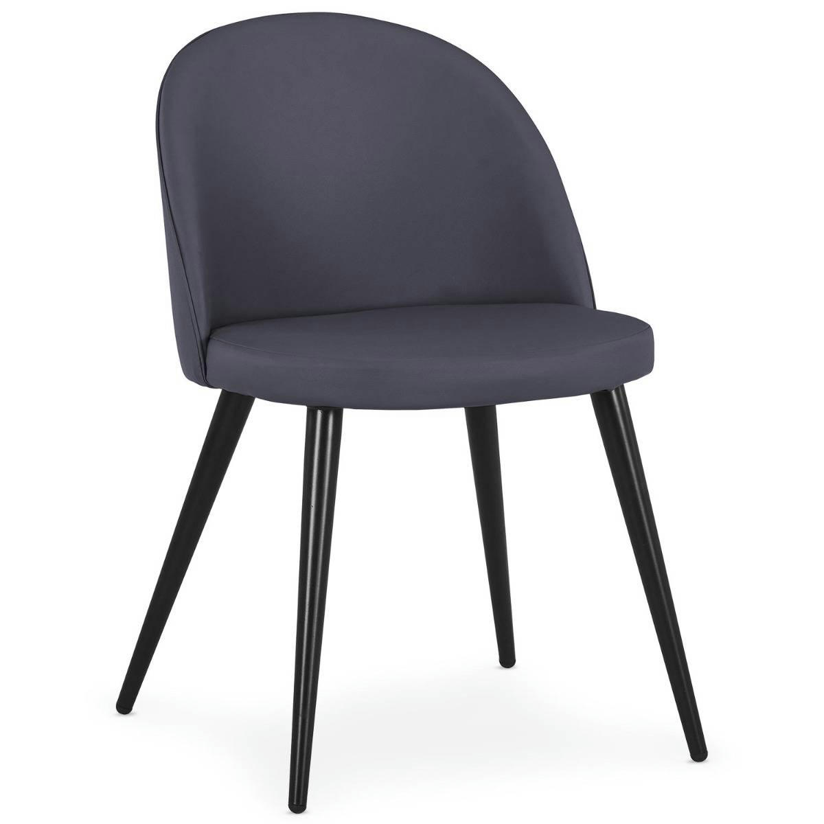 MAURY - Lot de 2 chaises simili p.u. Gris