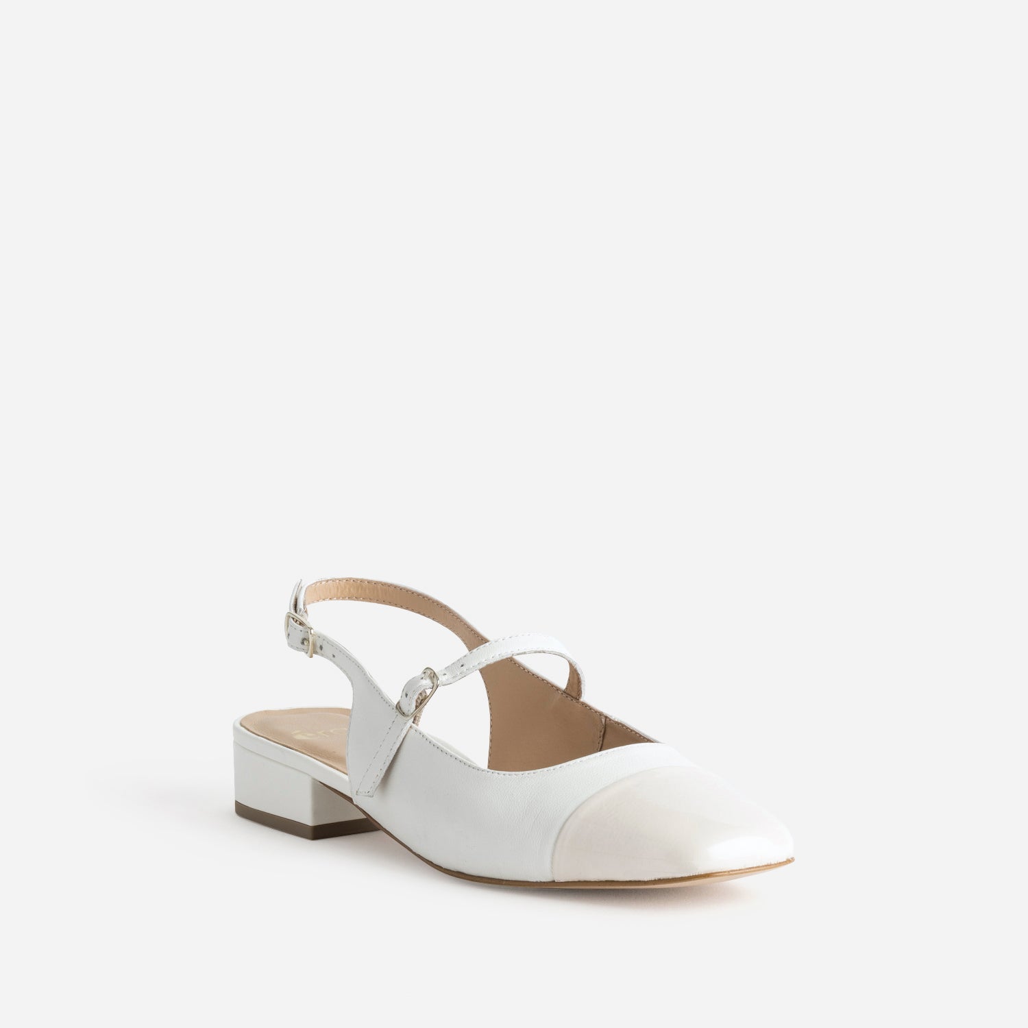 Babies slingback écrue cuir