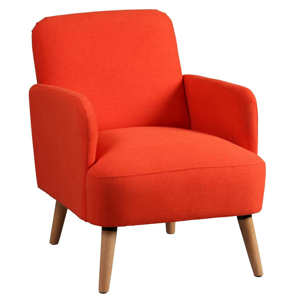 TEODORE - Fauteuil  rembourré tissu orange