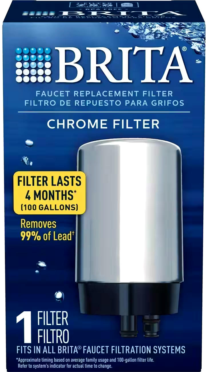 Brita® On Tap Faucet Replacement Filter, Silver