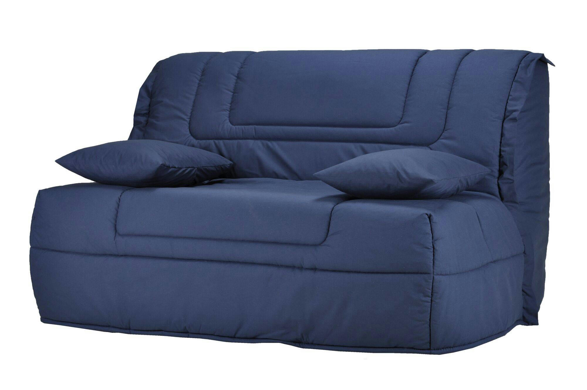 GABRIEL - Banquette BZ avec matelas Bultex bleu 140 x 190 cm