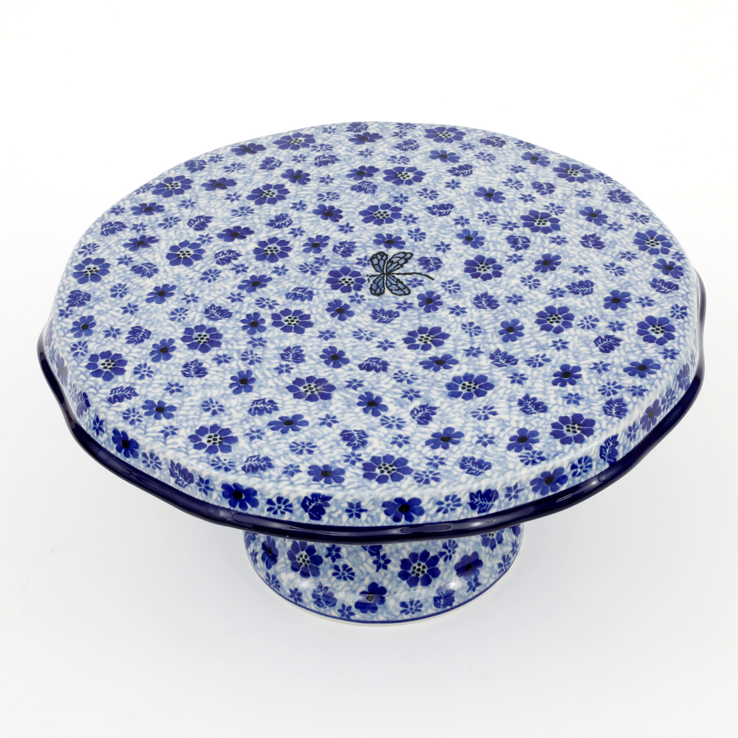 Tortownica ceramiczna 148  1443X Ważka w kwiatach
