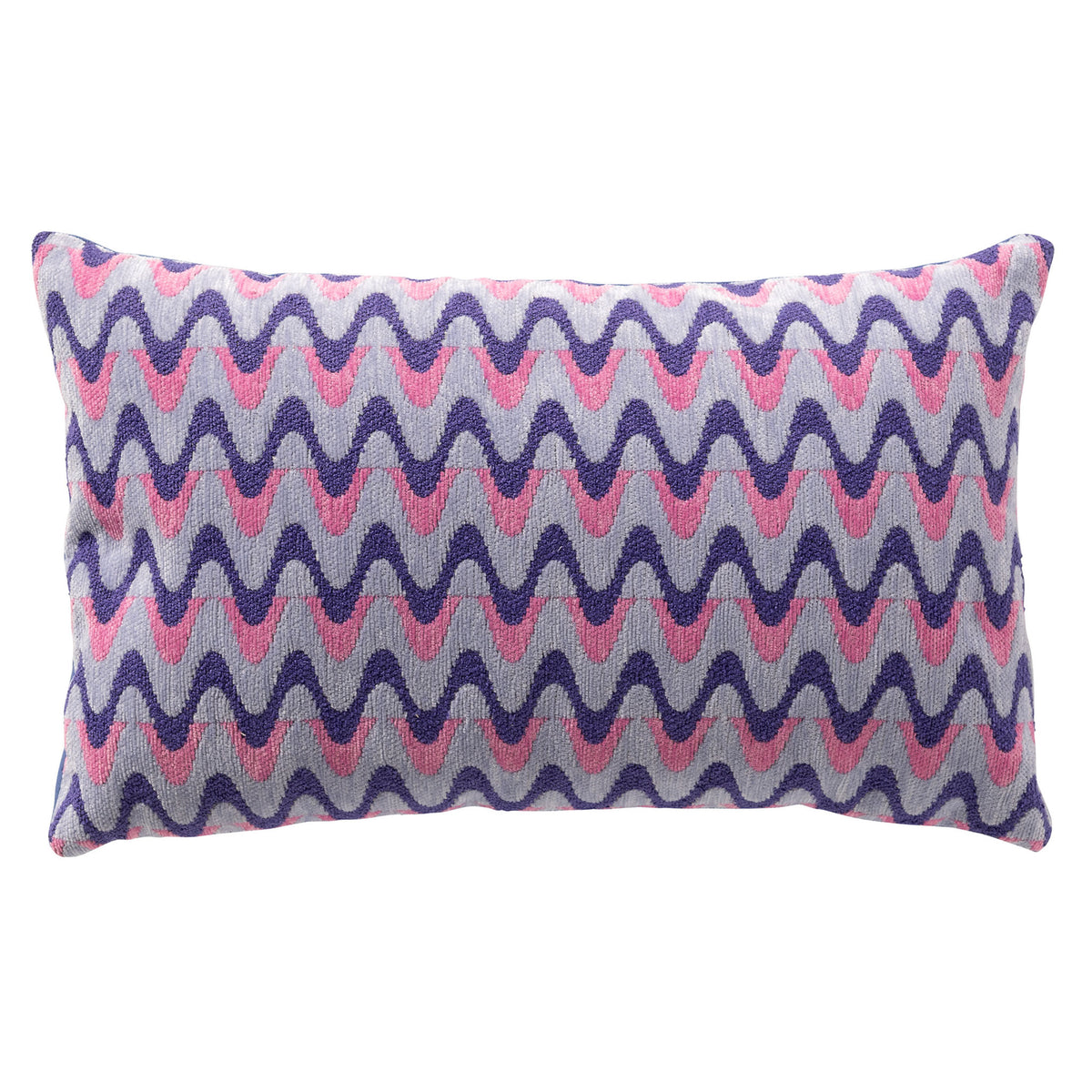ALICE - sierkussen 30x50 cm - zigzagpatroon - Baby Lavender - paars