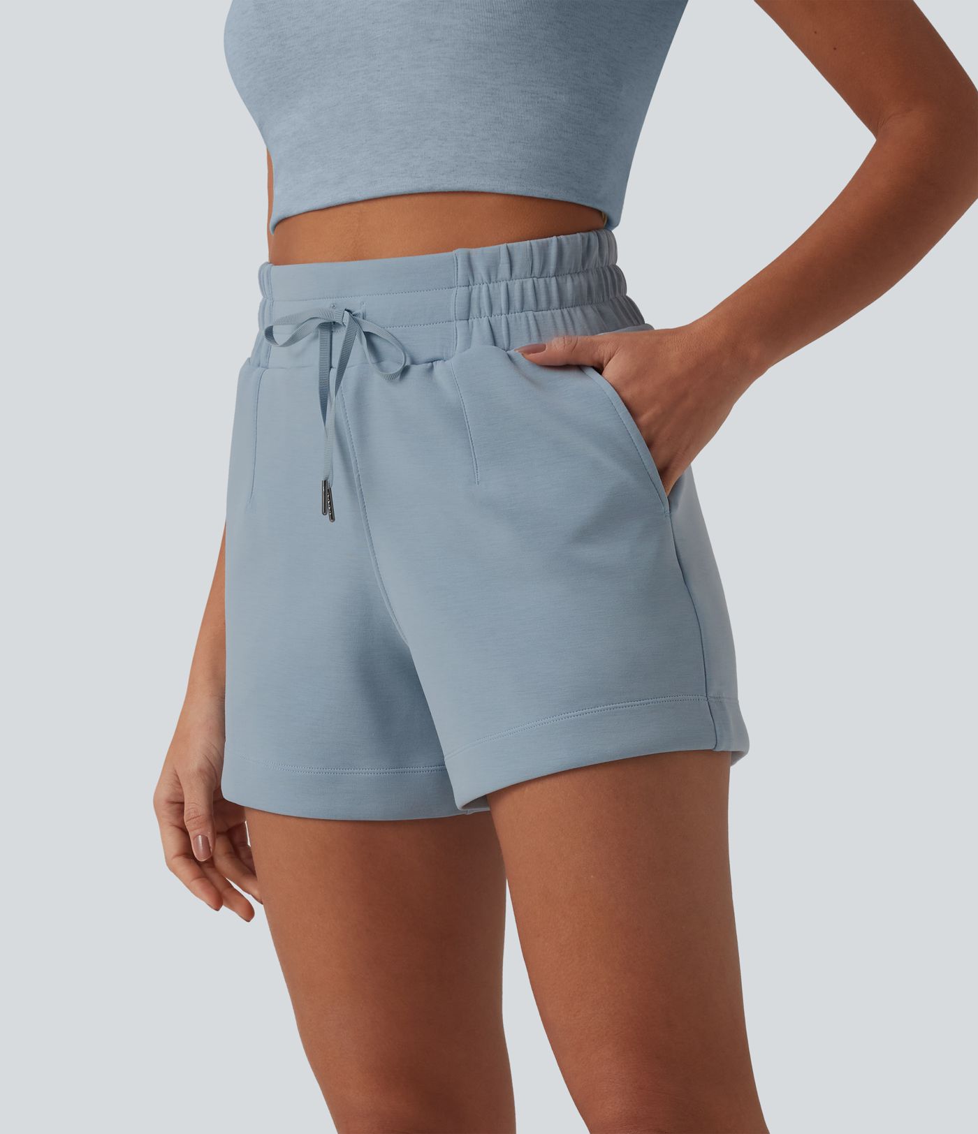 Short casual SpacerTek™ 10 cm taille haute avec cordon de serrage et poches