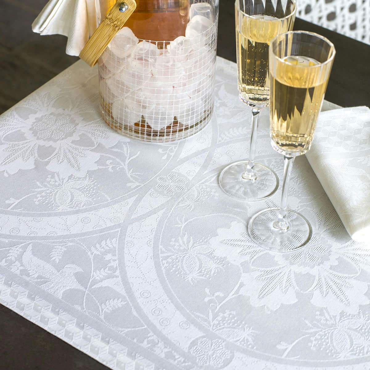 DUCHESSE - Set de table en coton blanc 50 x 36
