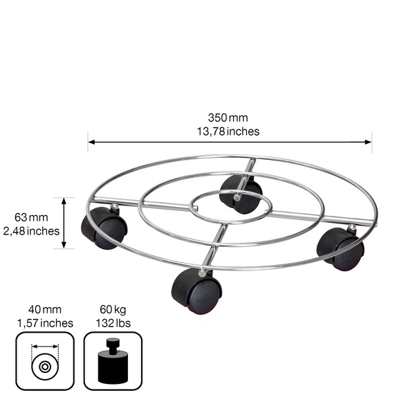 Multiroller, Ø 35 cm, Metall