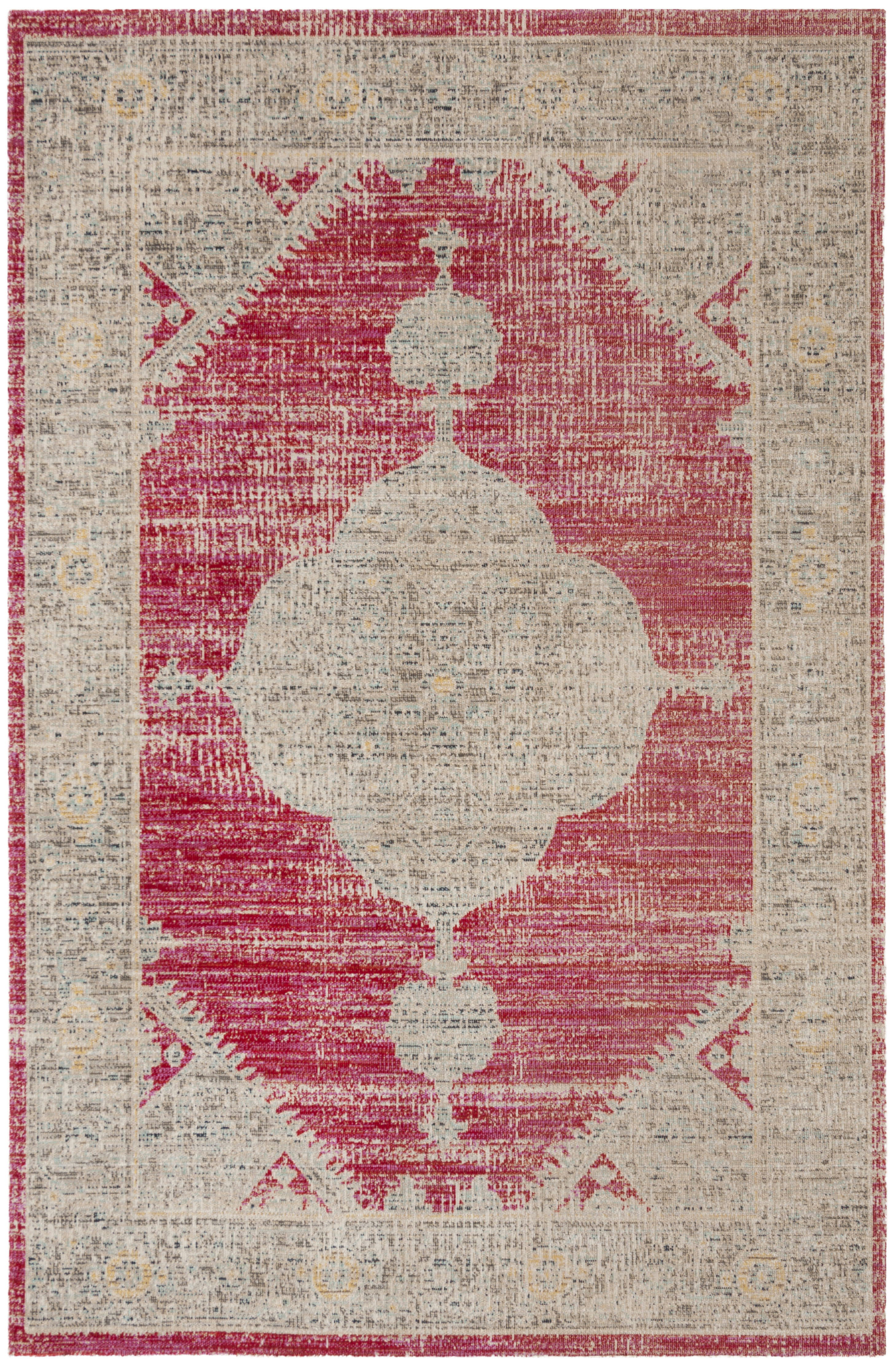 MONTAGE - Tapis interieur & exterieur en rose & gris, 155 x 229 cm