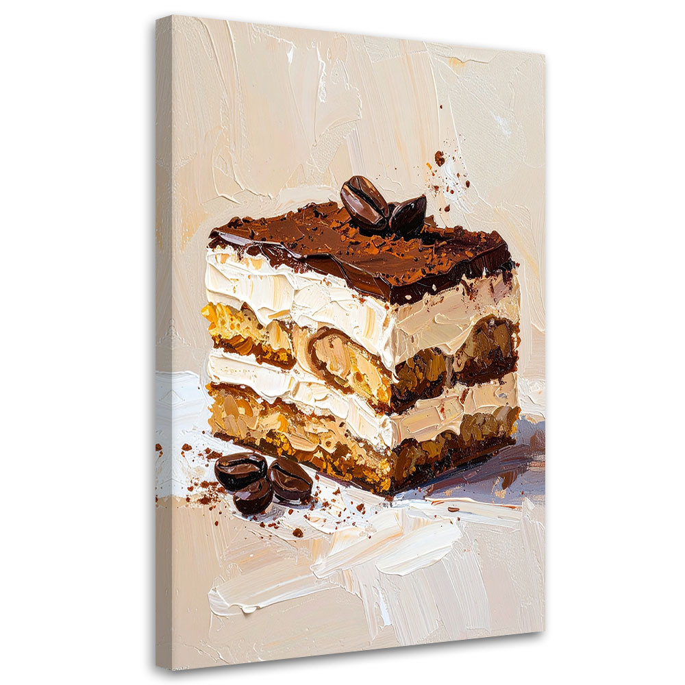 Obraz do kuchni baru jadalni, Ciastko Tiramisu 20x30