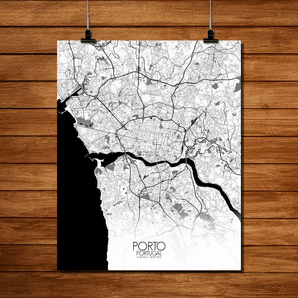 - Affiche Porto Carte N&B 40x50