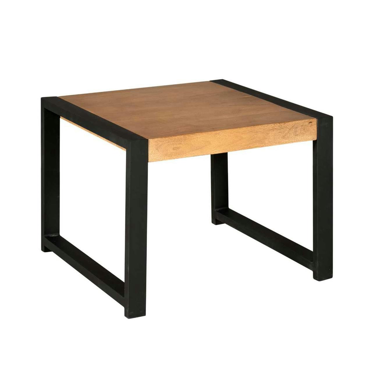 Bout de canapé bois métal MILORA