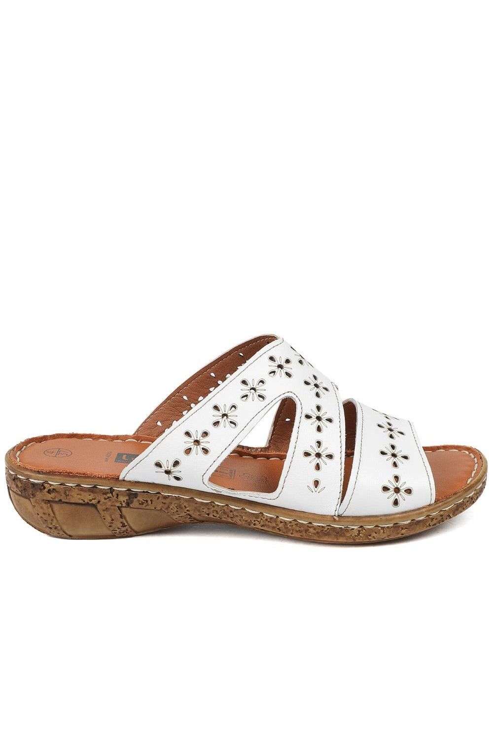 Pavers Cushioned Leather Mule Sandals