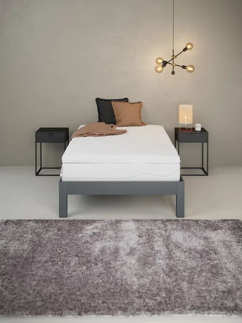 Topmadras 120x200cm WELLPUR GULEN hvid