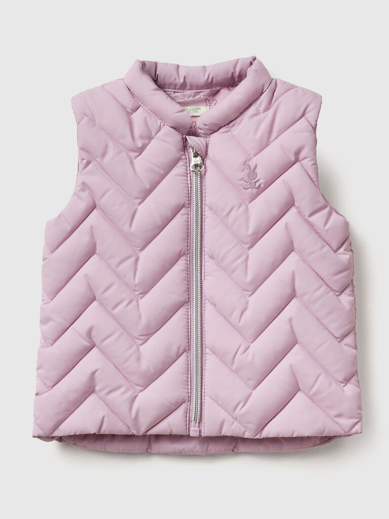 Padded vest in technical fabric