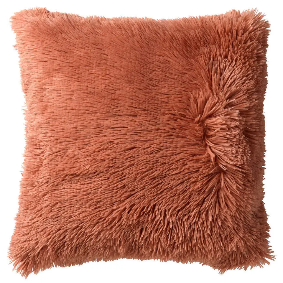 KUSSENSET - 4-delig Fluffy & Velvet - 45x45 cm - inclusief binnenkussens - roze