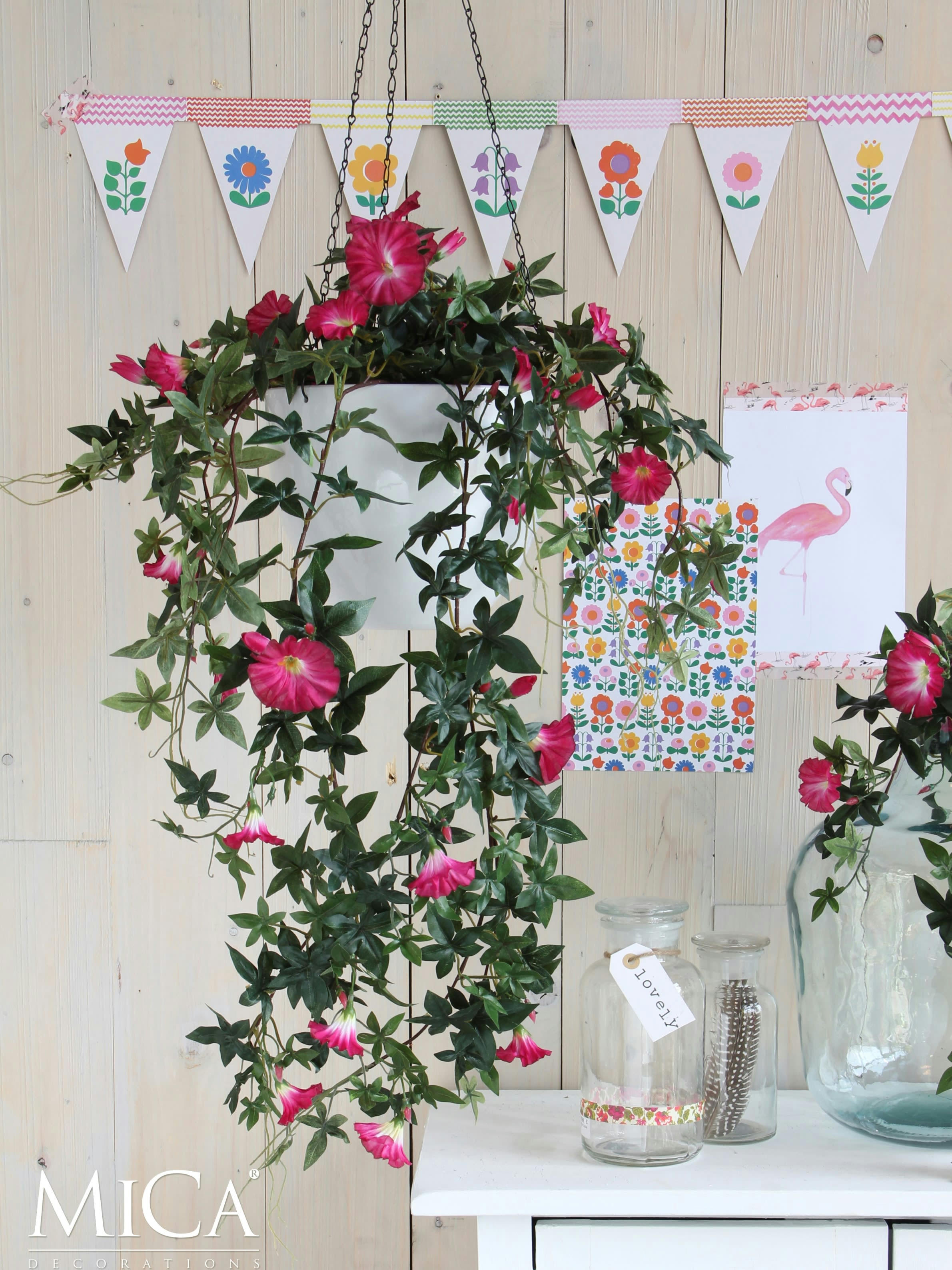 - Pétunia artificielle suspendu fuchsia H80